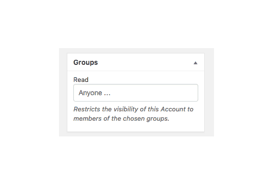 Easily select groups to restrict content